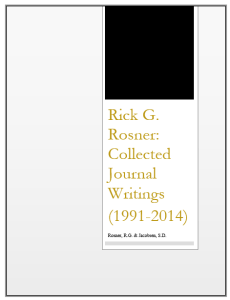 Rick G. Rosner - Collected Journal Writings (1991-2014)